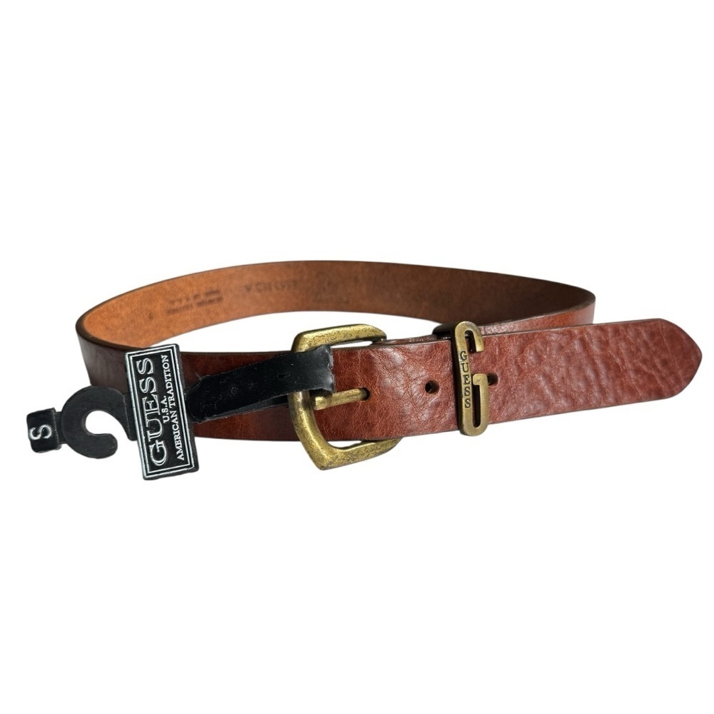 NWT GUESS Genuine Leather Belt, Brown, Size S